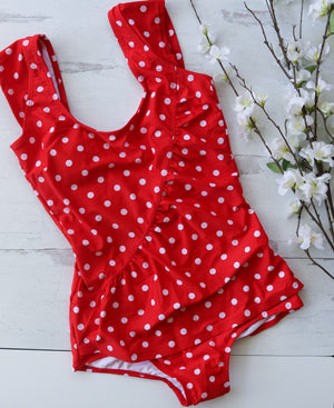JCWINSEM Women's Boutique Clothing Minnie Polka Dot Style Swimsuit